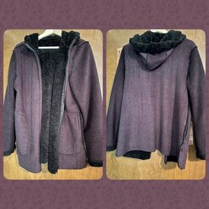 Macy's Herringbone Sherpa Fleece Jacket L